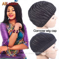 Gorra de peluca negra ajustable Cornrow para hacer peluca